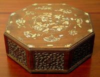 Antique Annamese jewelry box with inlay