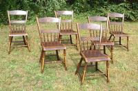 Antique Country Sheraton painted chairs