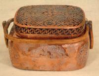 Antique Chinese bronze foot warmer