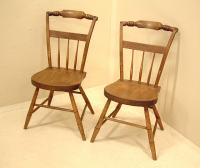 Antique Pair Country Sheraton Chairs c1820