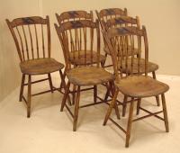 Antique painted Eagle Sheraton country chairs