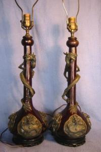 Antique Chinese bronze vase Lamps