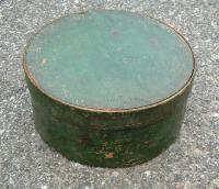 Early green painted pantry box c1800