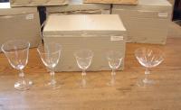 Set French Lalique Beaugency stemware glasses