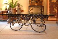 French cast iron bakers coffee table c1900