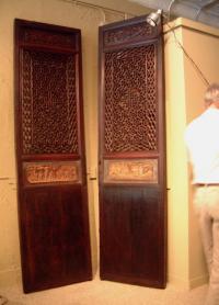 Pair of Antique Chinese open work doors c1800