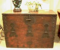 Early Chinese wood storage chest c1800