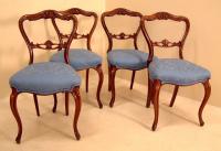 Shell carved Victorian mahogany side dining chairs c1875