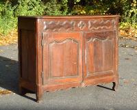 Antique Country French Louis XV Hand Carved provincial buffet c1750