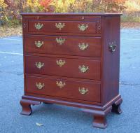 American Centennial mahogany Chest on frame with leather slide