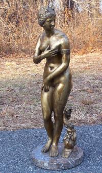 French bronze of a nude woman c1900