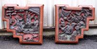Antique Pair of Chinese wood Corbels c1850