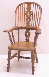 Antique English Yew wood arm chair c1790