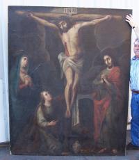 Crucifixion of Jesus Christ oil painting 18th century