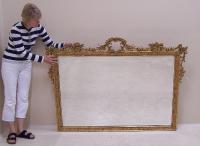Antique French wall mirror with floral swags c1900