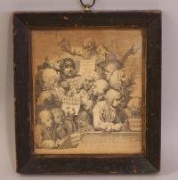 William Hogarth print in original frame c1794