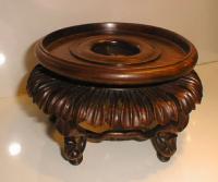 Antique Chinese carved wood Vase stand