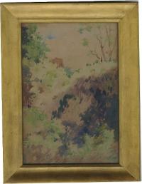 Sidney Burleigh water color landscape