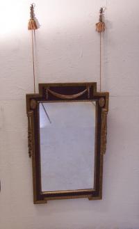 American Federal style hanging wall mirror with swags