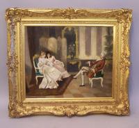 A Marchand French oil painting on canvas c1900