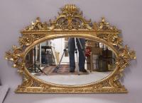 18th century Italian wall mirror in original gold leaf