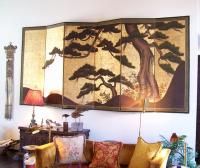 A very fine six panel Japanese palace screen 18th c