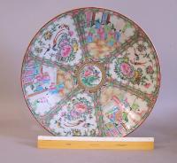 19th century Chinese Rose Medallion porcelain charger c1860