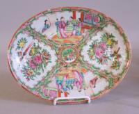 19th century Chinese export  Rose Medallion oval dish c1860