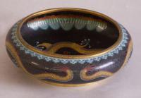 Chinese cloisonne bowl with dragon design c1880