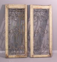 Pair of matching French divided light windows c1875