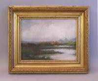 H Allison Bromley landscape oil painting on canvas c1900