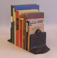 Arts and Crafts period bronzed cast iron bookends c1900