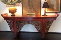 Chinese Altar table with original red paint c1800