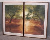 Pair limited edition landscapes prints