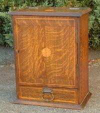 Antique Victorian oak pipe box