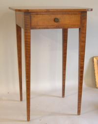 Period American one drawer Tiger Maple stand c1820