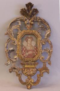 Renaissance Italian portrait of lady in giltwood frame