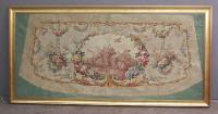 19th century French decorative floral painting on canvas