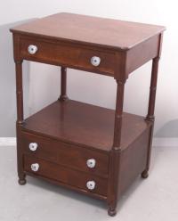 19th c. bedside table c1825 to 1840 with 3 drawers
