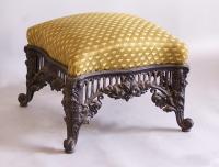 French cast iron upholstered ottoman c1875