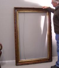 Large Thomas Hopper Victorian walnut picture or mirror frame