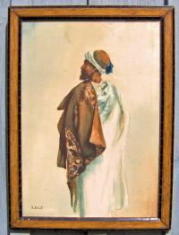 Rudolf Ernst Orientalist Watercolor painting c1910