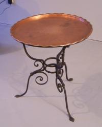 Arts and Crafts Movement hand wrought iron base table