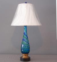 1950s Barovier Italian Venini style Murano glass lamp