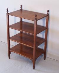 Regency style 4 tier mahogany side table with inlay c1910