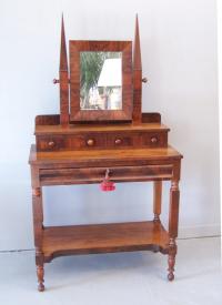 American Empire dressing table Gothic Revival elements c1835
