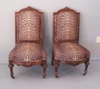 American Renaissance Revival rosewood side chairs c1880