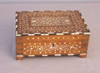 Middle Eastern 19th c bone and ivory travel box
