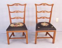 Connecticut 18th c. Country Chippendale dining side chairs