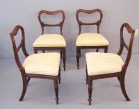 Set of 4 English William IV Rosewood Side Chairs